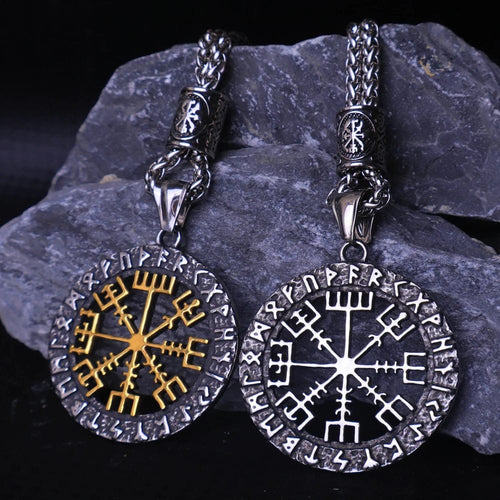 Collier viking vegvisir "trouve ton chemin"