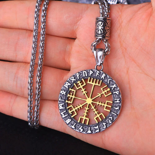 Collier viking vegvisir "trouve ton chemin"