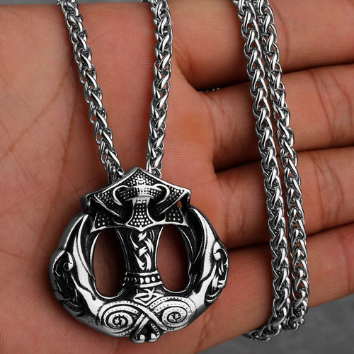 Collier Vikings "Médaillon du Marteau et du Messager"