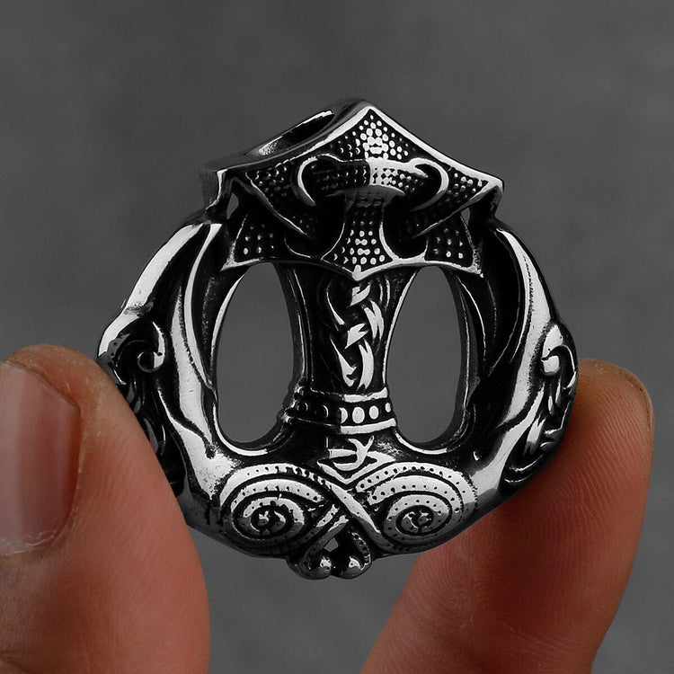 Collier Vikings \"Médaillon du Marteau et du Messager\"