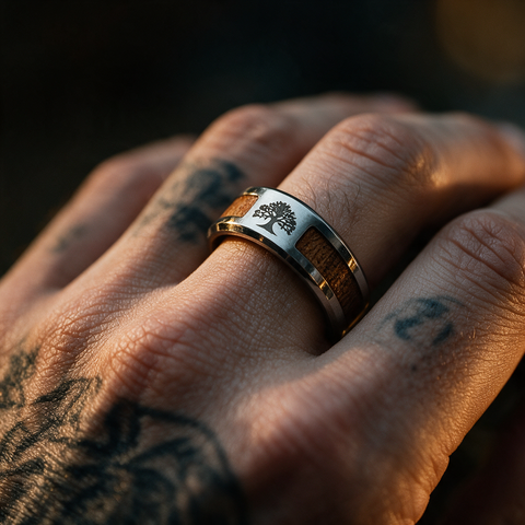 Bague viking portée
