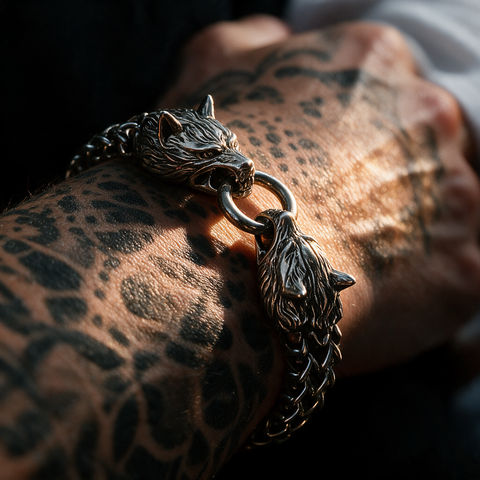 Bracelet viking porté