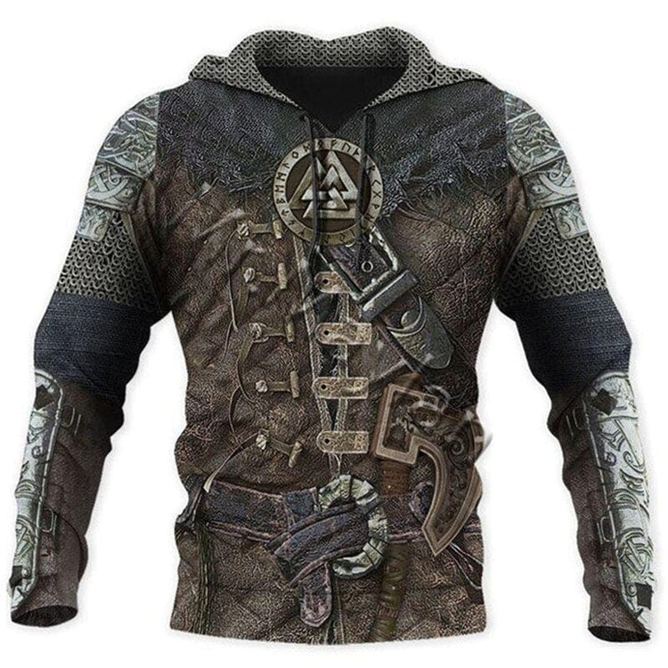 Hoodie Viking \"Hoodie Armure du Valhalla\"