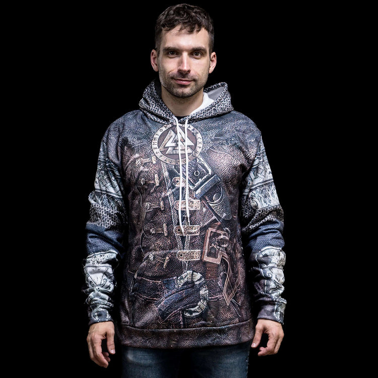 Hoodie Viking \"Hoodie Armure du Valhalla\"