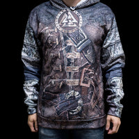 Hoodie Viking \"Hoodie Armure du Valhalla\"