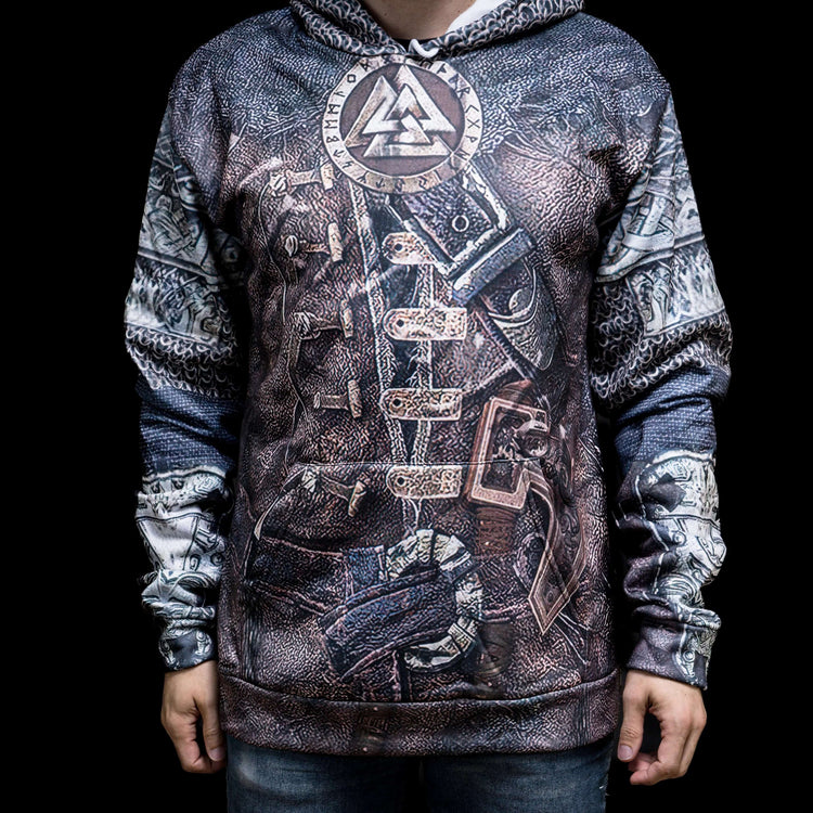 Hoodie Viking \"Hoodie Armure du Valhalla\"