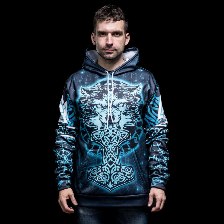 Hoodie Viking \"Hoodie Mjölnir du Loup\"