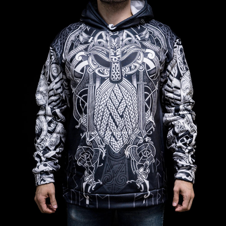 Hoodie Viking \"Thor's Epicenter - Puissance du Tonnerre\"