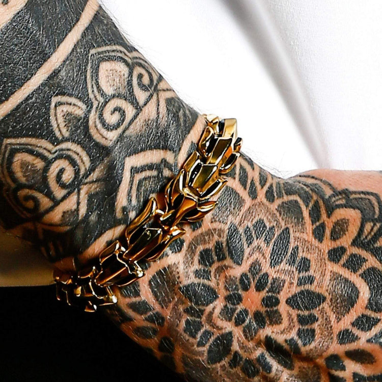 Bracelet \"Colère de Jörmungand\" - Version OR
