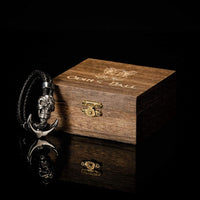 Bracelet Viking crâne de marin en cuir