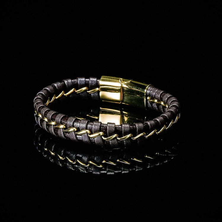 Bracelet Viking de précision en cuir tressé