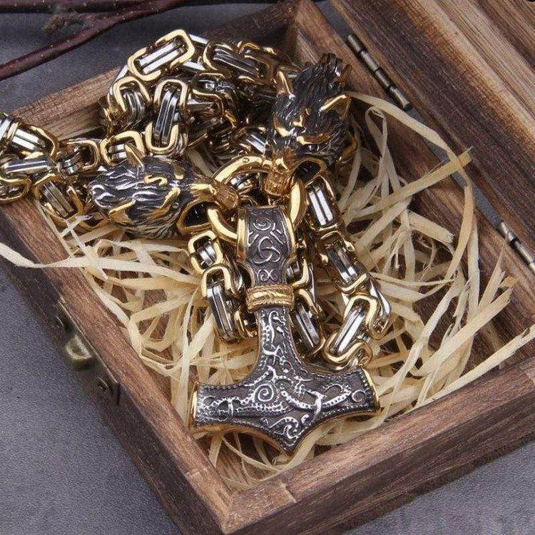 Collier Viking Loup - Sköll et Hati