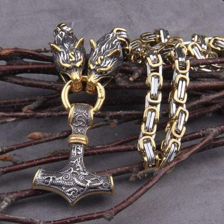 Collier Viking Loup - Sköll et Hati