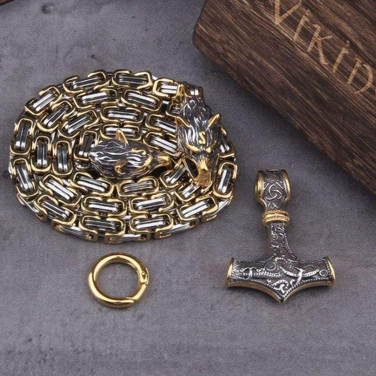 Collier Viking Loup - Sköll et Hati