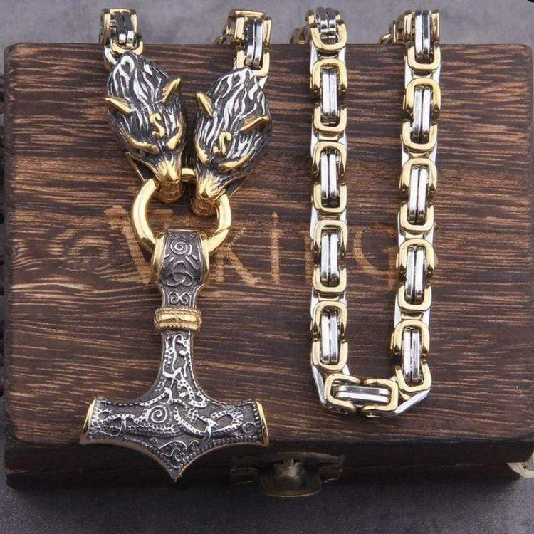 Collier Viking Loup - Sköll et Hati