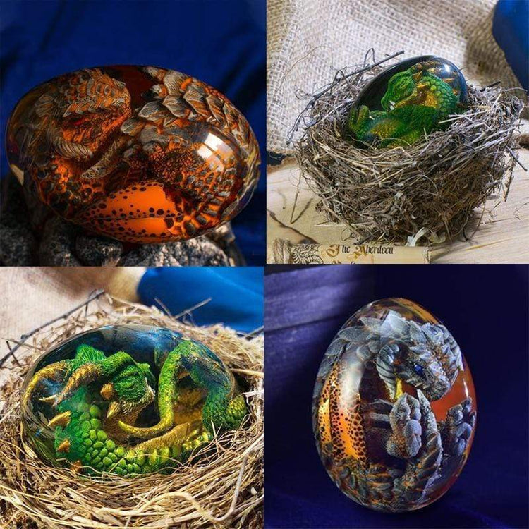 Œuf de Dragon - Résine Transparente