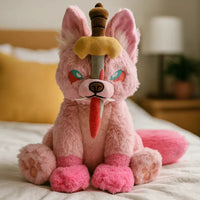 Peluche du loup Fenrir - Rose
