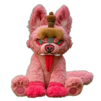 Peluche du loup Fenrir - Rose