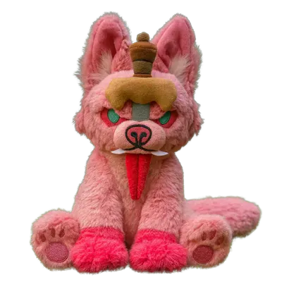 Peluche du loup Fenrir - Rose