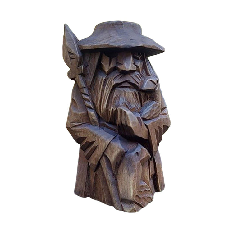 Statuette Viking en bois dieux nordiques