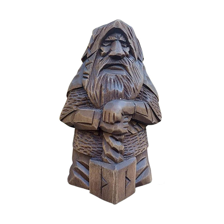 Statuette Viking en bois dieux nordiques