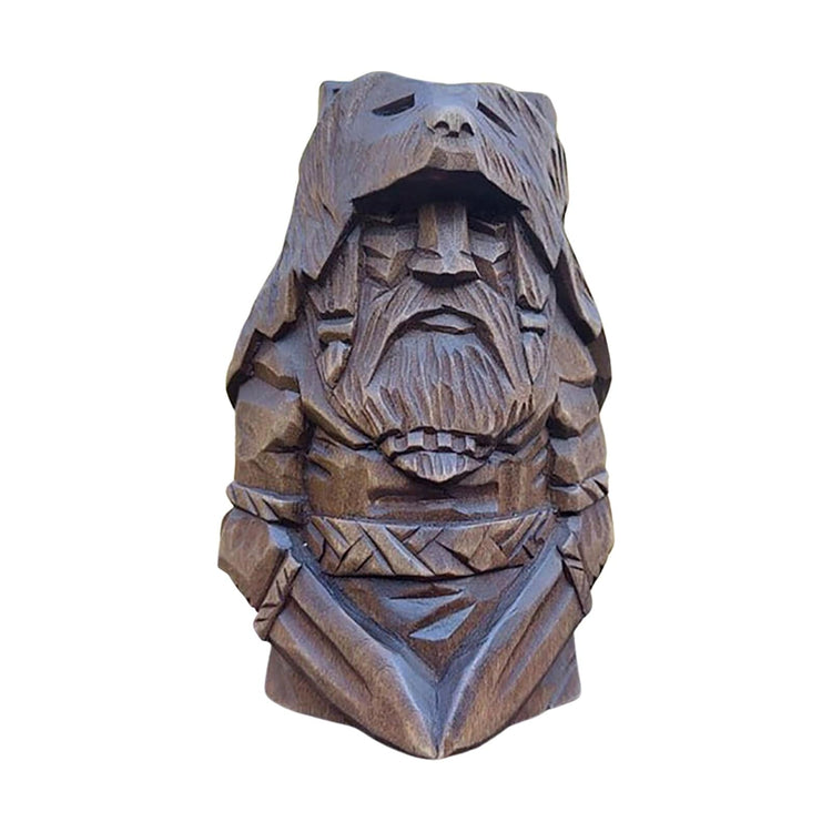 Statuette Viking en bois dieux nordiques