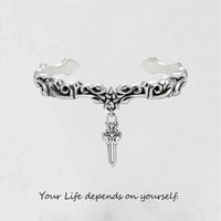 'Votre vie dépend de vous'' - Bracelet acier inoxydable
