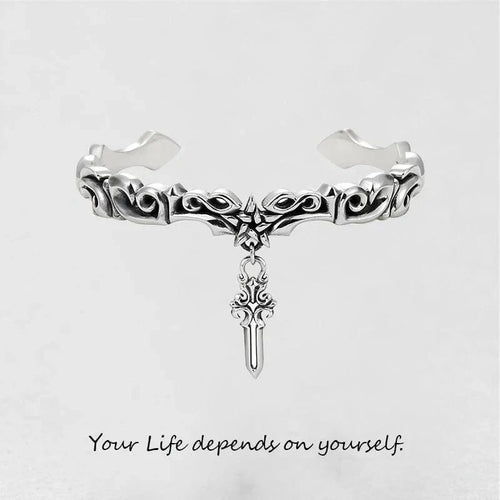 'Votre vie dépend de vous'' - Bracelet acier inoxydable
