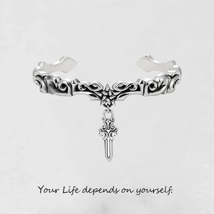 'Votre vie dépend de vous'' - Bracelet acier inoxydable