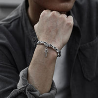'Votre vie dépend de vous'' - Bracelet acier inoxydable
