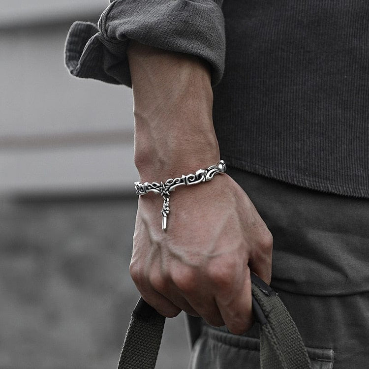 'Votre vie dépend de vous'' - Bracelet acier inoxydable