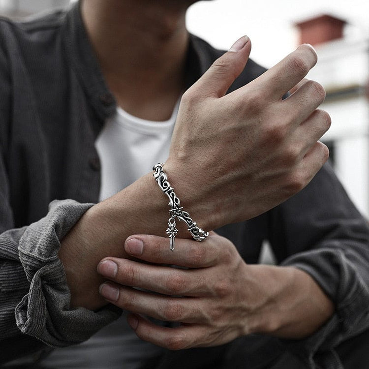 'Votre vie dépend de vous'' - Bracelet acier inoxydable