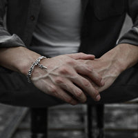 'Votre vie dépend de vous'' - Bracelet acier inoxydable