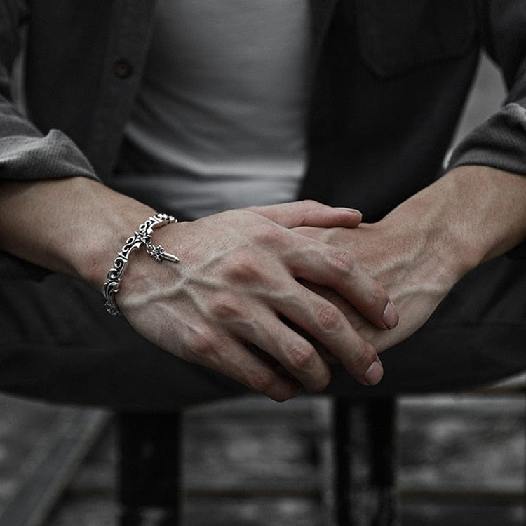 'Votre vie dépend de vous'' - Bracelet acier inoxydable